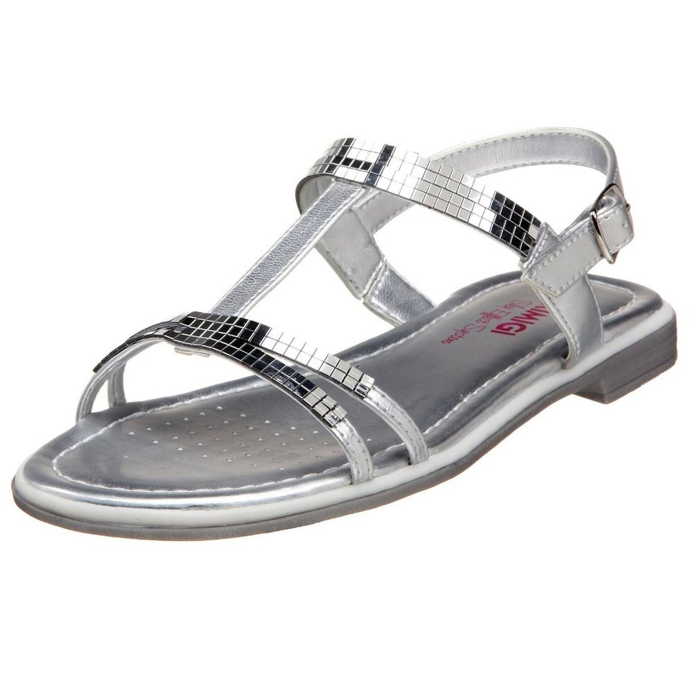 NIB Primigi Silver Geranio Sandals Size EU 39 6Y